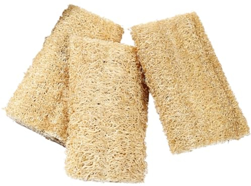 Gadpiparty Natürlicher Luffa Spülschwamm Küchenlappen aus Loofah 3 Stück Leicht und Schonend zur Oberfläche für Vielseitige Reinigung in Küche