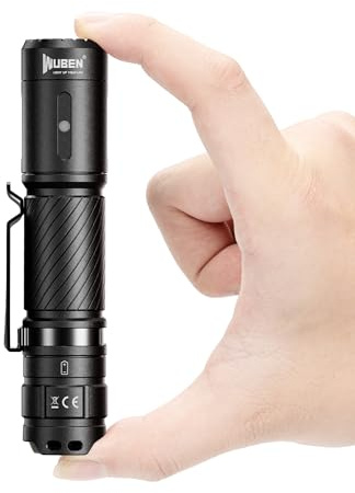 WUBEN C3 LED Taschenlampe Extrem Hell USB C Aufladbar 1200 Lumen IP68 Wasserdicht mit 6 Modi Taktische Handheld klein Taschenlampe für Outdoor Camping Wandern Notfall