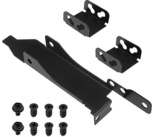 EMSea PCI-Steckplatz-Halterung Dual-Lüfter GPU-Halterung für Montage Ein/zwei 120mm Computer-Gehäuselüfter Computer Radiatorhalterung Schwarz Metall