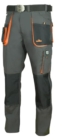 ART.MAS Arbeitshose Multifunktion Bundhose Cargo Handwerker 270g/m2, Classic (50, Graphit/orange)