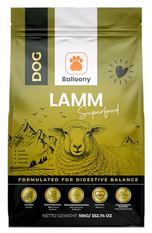 Hypoallergen | Getreidefreies Hundefutter trocken | Lamm & Reis | Magen schonend für ernährungssensible Hunde | Mit hohem Fleischanteil (3kg)