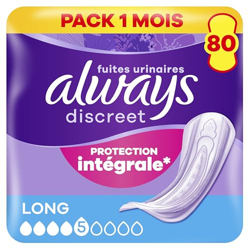 Always Discreet Inkontinenzeinlagen für Frauen Long 80 Stück Rundumschutz Unglaubliche Diskretion