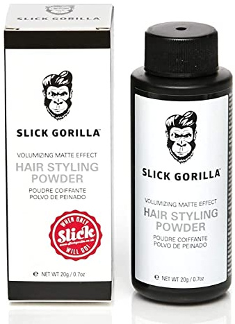 Slick Gorilla Haarstyling-Puder für Männer 20 ml | Texturpuder | Mattes Finish | 24 Stunden Halt | Volumen & Textur | Leichtgewichtig | Nicht klebrig | Kein Glanz