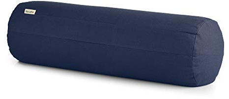 basaho Yoga Bolster Yogarolle | Bio-Baumwolle | Buchweizenschalen | Abnehmbarer und waschbarer Bezug | Yoga Rolle Yogakissen