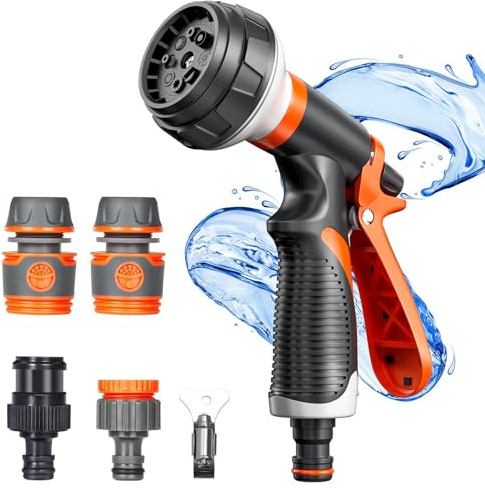 Dalephoric Gartenbrause Gartenspritze, Hochdruckdüse | für Gartenschlauch Anschluss, Handbrause Garten Brausekopf Gartenbewässerung für Autowäsche, Haustierdusche, Gartenarbeit