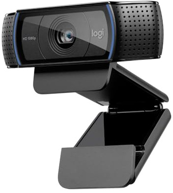 Logitech C920 HD PRO Webcam, Full-HD 1080p, 78° Sichtfeld, Autofokus, Klarer Stereo-Sound, Belichtungskorrektur, USB-Anschluss, Für Skype, FaceTime, Hangouts, etc., PC/Mac/ChromeOS/Android - Schwarz