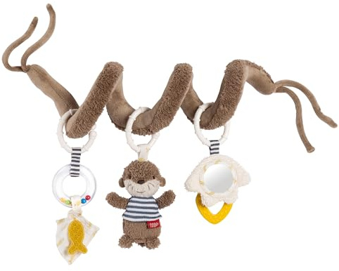 Fehn Otter Activity-Spirale, Motorikspielzeug mit Lernfunktionen zum Berühren, Fühlen und Spielen, für zu Hause und zum Mitnehmen, für Babys ab der Geburt