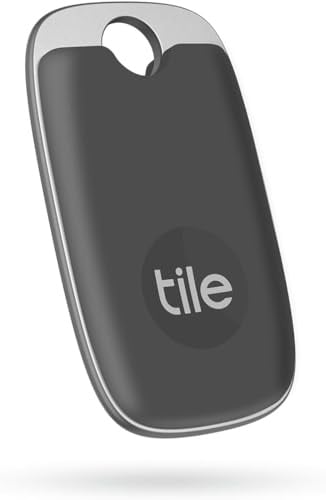 Tile Pro (2022) Bluetooth Schlüsselfinder, 1er Pack, 120m Reichweite, inkl. Community Suchfunktion, iOS und Android App, kompatibel mit Alexa und Google Home, Grau