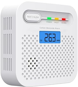 QXMH Kohlenmonoxid Melder, tragbarer CO-Alarm-Detektor, 85 dB Alarm | LED Digitalanzeige Kohlenmonoxid-Alarm, batteriebetriebener, für zu Hause für Reisen/Auto/Haus/Küche/Restaurant/Hotel/Büro
