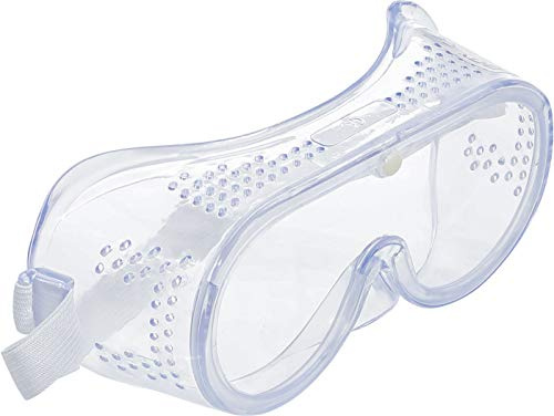 BGS 3622 | Schutzbrille transparent | für Brillenträger geeignet | mit Gummiband | PVC-Rahmen | Belüftungslöcher für beschlagfreie Sicht | DIN ISO: EN 166