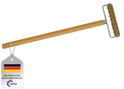 Pangolino Stachelwalze 150 x 500 mm – Igelwalze zum Perforieren & Ablösen von Tapeten | Tapezierwerkzeug mit Holzgriff | Nagelroller mit Edelstahlstacheln | inkl. Schutzkappe