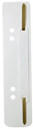 Durable Heftstreifen Flexi, 250 Stück, weiß, 690102 | Abheftstreifen mit Metallzunge und Deckschiene aus Polypropylen, Schnellhefter 60/80 Lochung, 38 x 150 mm, Made in Germany
