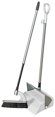 Novaliv Standkehrgarnitur Combi ergonomisches Design Kehrbesen mit Schaufel Kehrschaufel mit langem Stiel