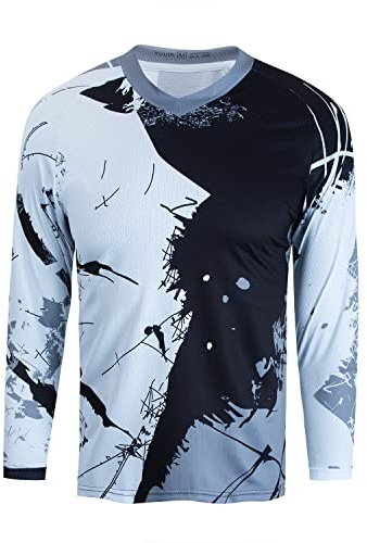 Kinder Radtrikot für Mountainbike Motocross Langar Jungen Downhill Shirt Bekleidung