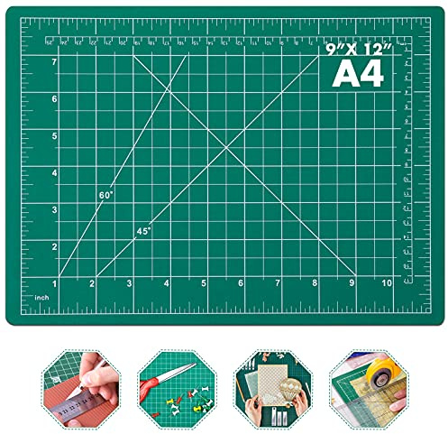 anezus Selbstheilende Nähmatte, drehbare Schneidematte, doppelseitig, 5-lagig, für Näharbeiten, Handwerk, Hobby, Stoff, Präzisions-Scrapbooking-Projekt, 22,9 x 30,5 cm (A4)