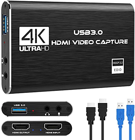 Rybozen Game Capture Karte USB 3.0 Video Card HD 1080P HDMI Videoaufnahme mit Live- Übertragungen Recorder Gerät Streaming für Windows Linux OS X System