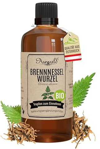 NEU! Auwald Brennnesselwurzel Tropfen BIO – Hochwertiger Auszug, Extrakt, Essenz & Tinktur – 100% BIO Landwirtschaft, Frei von künstlichen Zusätzen und Farbstoffen, Hergestellt in Österreich – 100ml