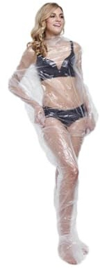 ZMDREAM Unisex Combinaison de Sauna Schönheitskostüm, Clear, 10 Count (10er Pack)