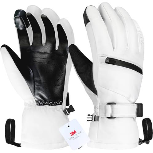 Unigear Skihandschuhe Herren Damen, 3M Thinsulate Winterhandschuhe Touchscreen, Thermohandschuhe wasserdicht warm rutschfest für Skifahren Snowboard Eislaufen Wandern Radfahren