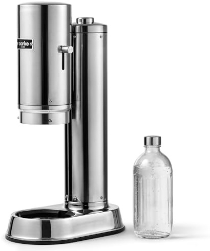 Aarke Carbonator Pro, Wassersprudler mit Glasflasche, Edelstahl Finish