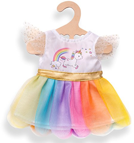 Heless 2850 - Kleid für Puppen im Einhorn Henri Design, Größe 35 - 45 cm