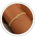 ZHESHY Armband Damen Gold Silber Ketten Armbänder Set 14k Vergoldet Charm Armkette Verstellbare Stapelbare Herz Knoten Büroklammer Perlenarmband Goldene Armbander Bracelet Schmuck Frau Frauen