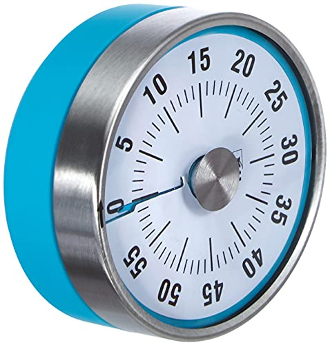 TFA Dostmann Puck Küchentimer, Eieruhr magnetisch, Timer, mit Restzeit-Anzeige, 0-60 Minuten, türkis, 38.1028.20