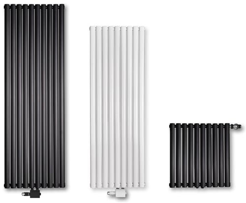 VILSTEIN Design Heizkörper Flach, Flachheizkörper, Paneelheizkörper, Wandheizkörper, Mittelanschluss & Seitenanschluss, Weiß, Doppellagig, 2070W, Vertikal, 180x54 cm