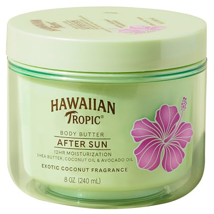Hawaiian Tropic After Sun Lotion Moisturizer and Hydrating Body Butter with Coconut Oil, 8 ounce