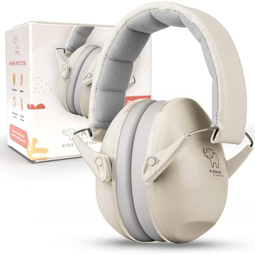 Schallwerk ® Kapselgehörschutz Kiddies (Sandy Beige) | Gehörschutz Kinder - Hochwertige Lärmschutz Kopfhörer mini - Ohrenschützer ideal für Alltag & Events