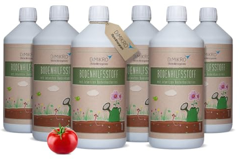 DIMIKRO EM aktiv Bodenhilfsstoff für Garten & Landwirtschaft - 6 Liter | Wirkt als Bodenaktivator, Kompostbeschleuniger und Pflanzenschutz im Garten - 100% vegan in der Anwendung