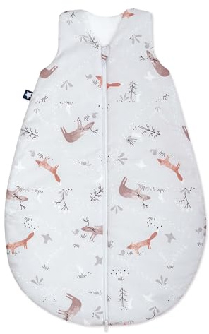 Julius Zöllner Baby Sommerschlafsack aus 100% Baumwolle, Größe 70 , 6-12 Monate, Standard 100 by OEKO-TEX, made in Germany, Woodlife