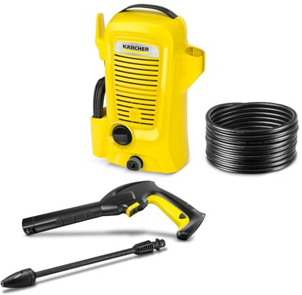 Kärcher Hochdruckreiniger K 2 Universal Edition, Druck: max. 110 bar, Fördermenge: 360 l/h, Flächenleistung: 20 m²/h, Wasserfilter, Gewicht: 3,8 kg, Hochdruckschlauch und -Pistole, Dreckfräser