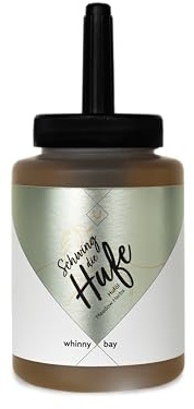 whinny X bay Huföl Schwing die Hufe – natürliches Huföl mit Pinsel und Kräuterduft | Hufpflege zur Stärkung, Feuchtigkeitsversorgung & Schutz, 450ml