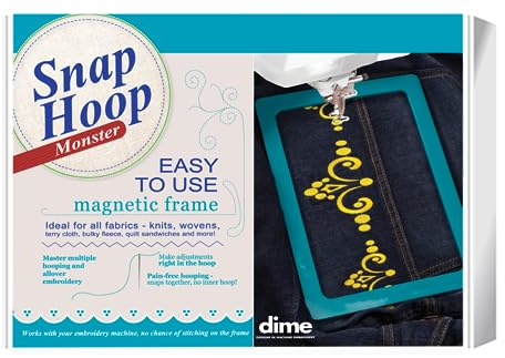 Designs in Machine Embroidery Monster Snap Hoop LM9 24,1 x 35,6 cm für Brother The Dream Machine 1 und 2 und Babylock Destiny BLDY 2 Stickmaschine