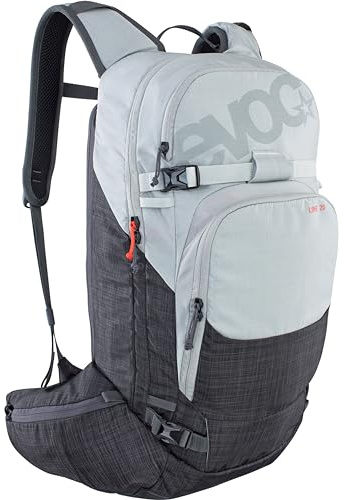 EVOC LINE 20 Skirucksack, Silber/Karbongrau meliert | Tourenrucksack, Skirucksack, NEURALITE SYSTEM, separates Lawinenfach mit Notfallplan