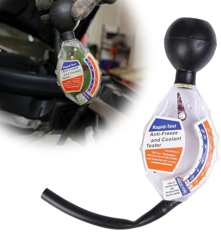 Riisoyu KFZ Frostschutzprüfer, Kühlmittel Tester Messer Auto Frostschutzprüfgerät Frostschutz Tester bis Zu -43°C Kühlerfrostschutz Messgerät Flüssigkeitsdensitometer für Kraftfahrzeuge Zubehör