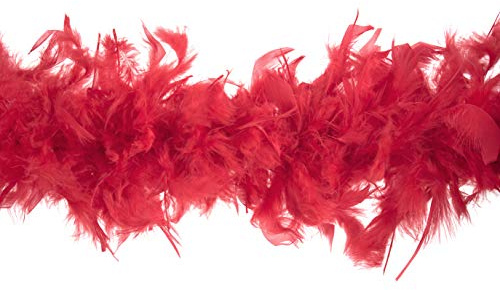 Trimits Marabou Federboa 1,8m x 12cm - Kostüm Federschal für Partys, Urlaub, Festivals, Pride, Junggesellinnenabschied, Junggesellenabschied, Halloween, Weihnachtsbaum