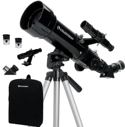 Celestron 21035 Travel Scope 70 Portable Refractor Telescope Kit with Backpack, Black