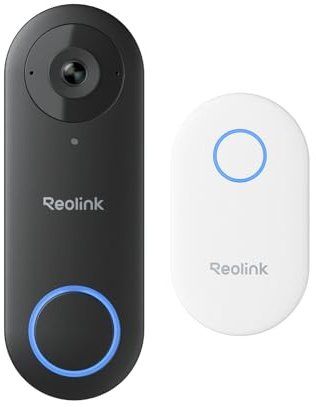 Reolink 5MP Video-Türklingel PoE mit Chime, 180° Ultraweitw., 2-Wege-Audio | 5MP UHD Türklingel Kabelgebundene mit Kamera, Personenerkennung, Wasserdicht, Alarme, Kompatibel mit NVR, Video Doorbell PoE