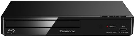 Panasonic DMP-BDT167EG Kompakter 3D Blu-ray Player (Full HD Upscaling, Internet Apps, LAN-Anschluss, USB, MKV-Playback) schwarz