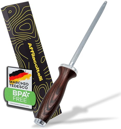 Netrox - Premium Wetzstahl für Messer schärfen – Hochwertiger Profi Messerschärfer Schleifstab für langanhaltende Schärfe – Messerstahl, Wetzstab, Küchenwerkzeuge, Knife Sharpener, Schärfstab