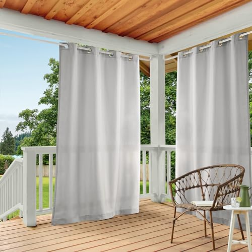 Exclusive Home Curtains GT Cabana Ösenvorhang, 1 Paar, Textil, Wolkengrau, 54x84, 2