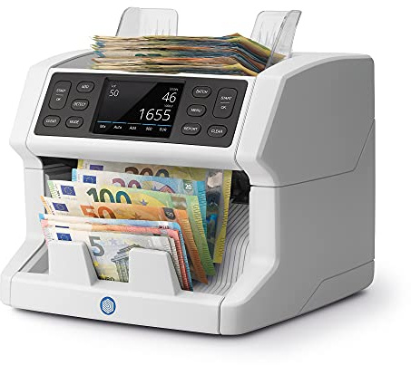 Safescan 2865-S Geldzählmaschine, Wertzählung für gemischte Banknoten | Banknotenzähler mit 7-facher Echtheitsprüfung - Banknotenzählmaschine