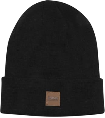 Urban Classics Leatherpatch Long Beanie Unisex Mütze schwarz Basics, Streetwear