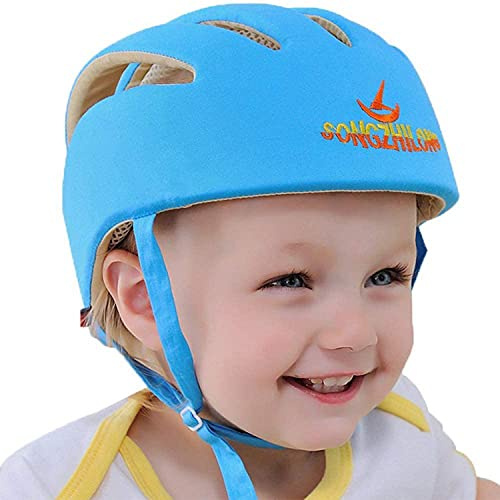 IULONEE Babyhelm, Krabbelhelm, Gehhelm, Schutzhut für Säugling, Jungen und Mädchen, Blau