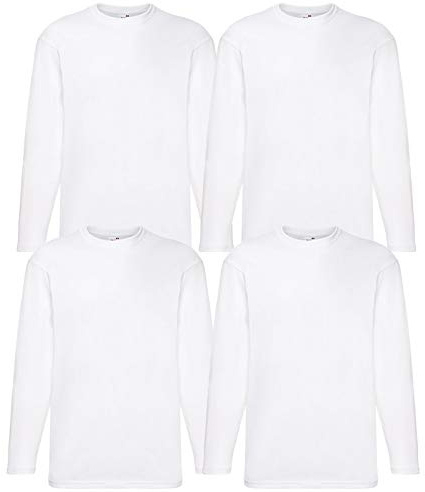 4 Fruit of The Loom Longsleeve Tshirt Langarm Verschiedene Farbsets