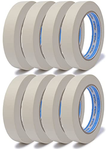 gws 8 Rollen Maler-Kreppband zum Abkleben, Abdecken, für präzises abkleben bei Malerarbeiten 19 mm x 50 m