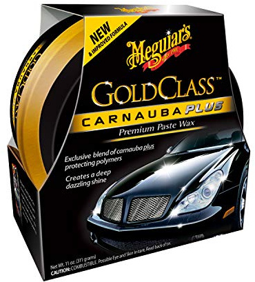 Meguiar's Gold Class Carnauba Plus Premium Paste Wax 311g – Langanhaltende Carnauba-Polymer-Mischung für tiefen Glanz und reflektierende Oberfläche, sicher für Klarlack und glänzende Lackierungen