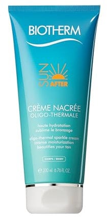 Biotherm Cream Nacrée After Sun, Lotion für den Körper, After Sun Lotion mit Oligo-Mineralien, Life Plankton und Vitaminen, intensive Pflege nach dem Sonnenbad, 200 ml